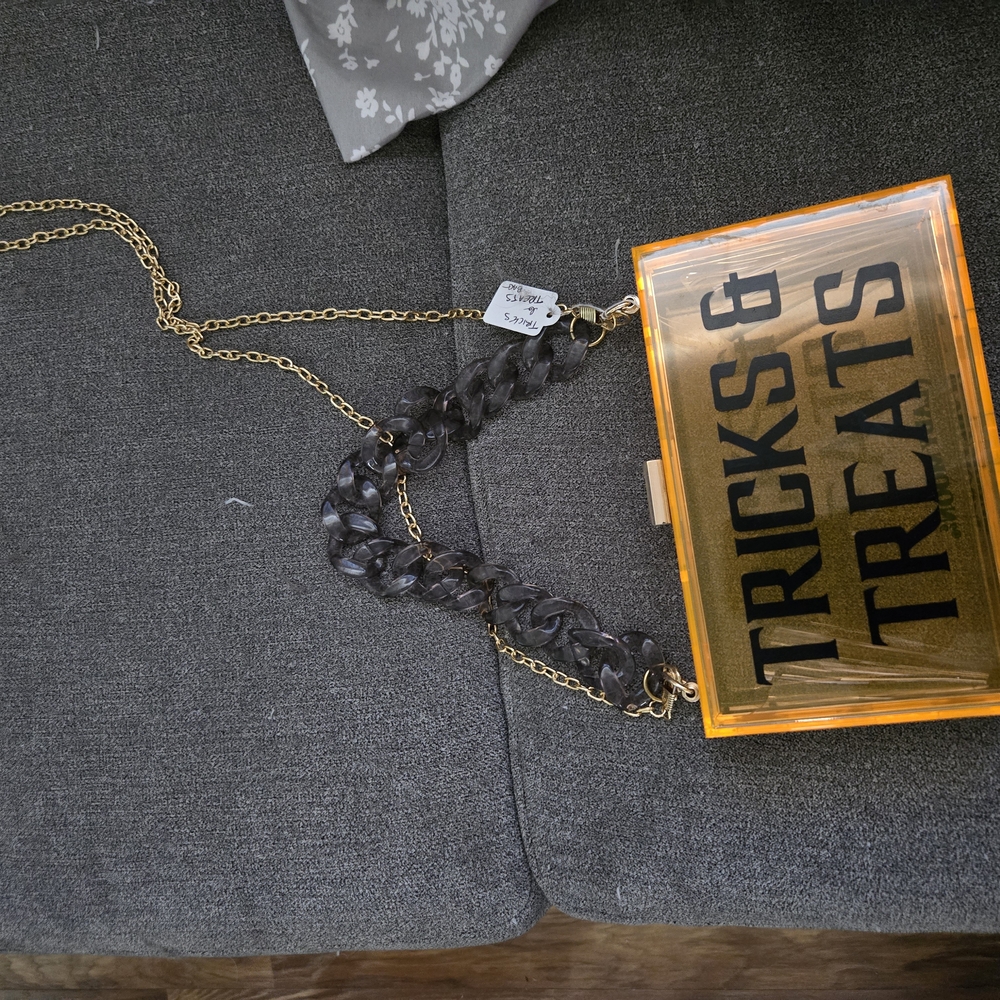 Orange and Black 'Tricks & Treats' Clutch